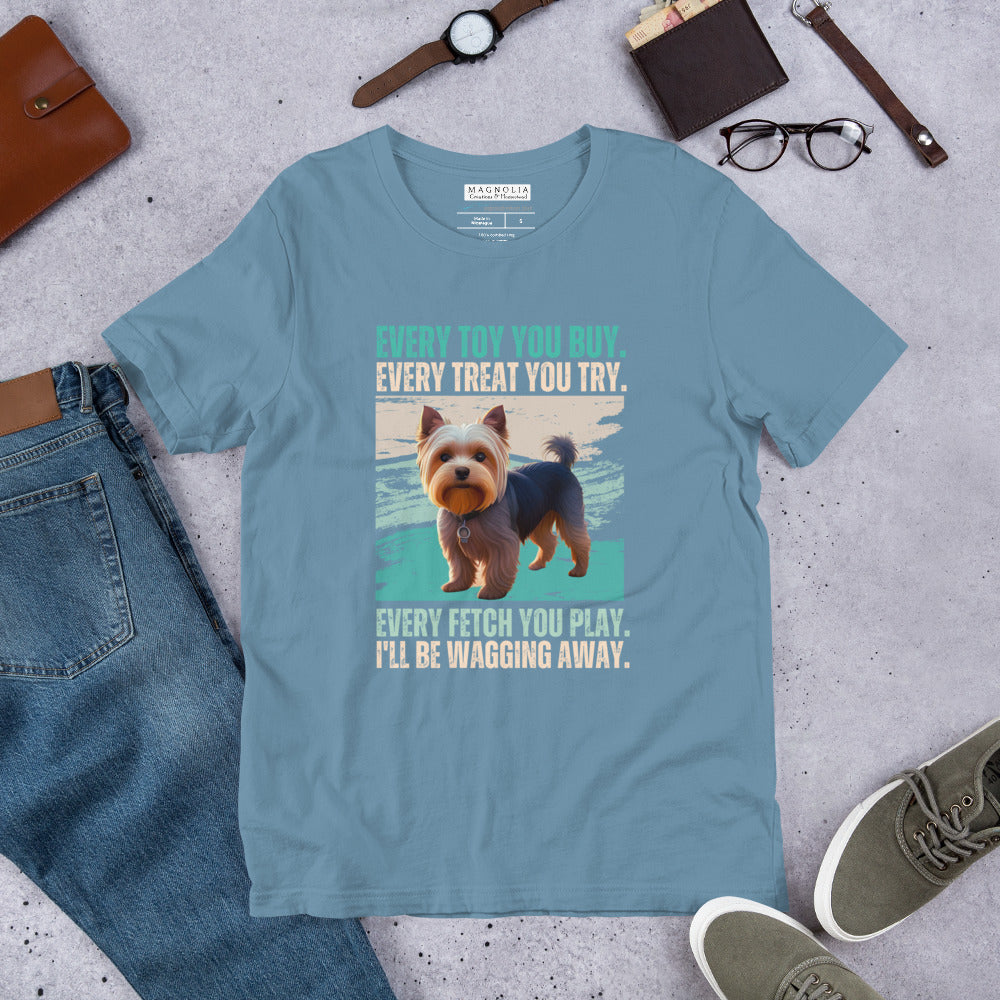 Comfortable Dog Tshirt - Original Design - Yorkshire Terrier - Every Toy You Buy