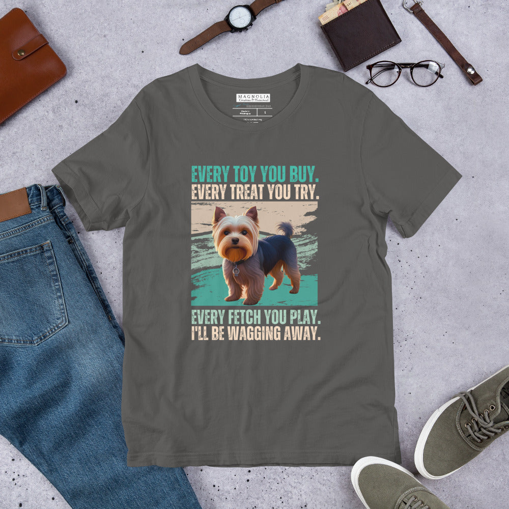 Comfortable Dog Tshirt - Original Design - Yorkshire Terrier - Every Toy You Buy