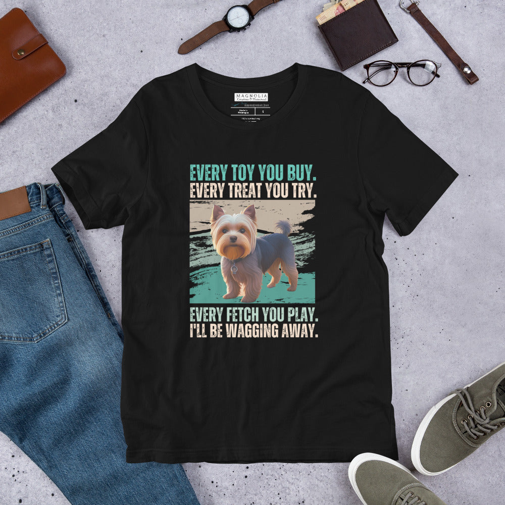 Comfortable Dog Tshirt - Original Design - Yorkshire Terrier - Every Toy You Buy