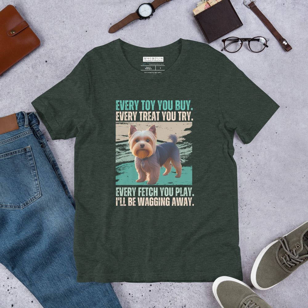 Comfortable Dog Tshirt - Original Design - Yorkshire Terrier - Every Toy You Buy